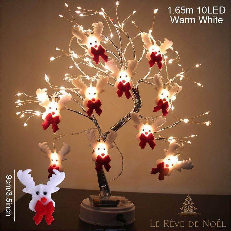 Guirlande de Noël Leds - Rennes blancs